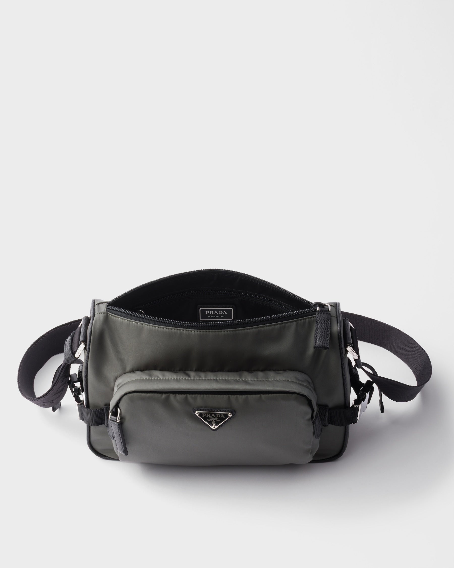 Sac de taille moyenne porté épaule en Re-Nylon et cuir Saffiano - #2