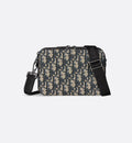 Pochette zippée à bandoulière Toile jacquard Dior Oblique noir - #2