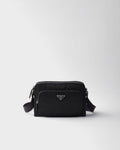 Petit sac porté épaule en Re-Nylon et cuir Saffia